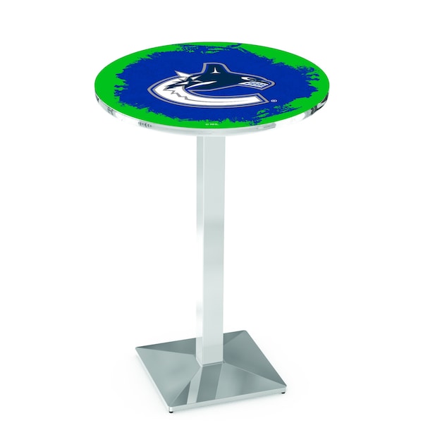 42" Chrome Vancouver Canucks Pub Table